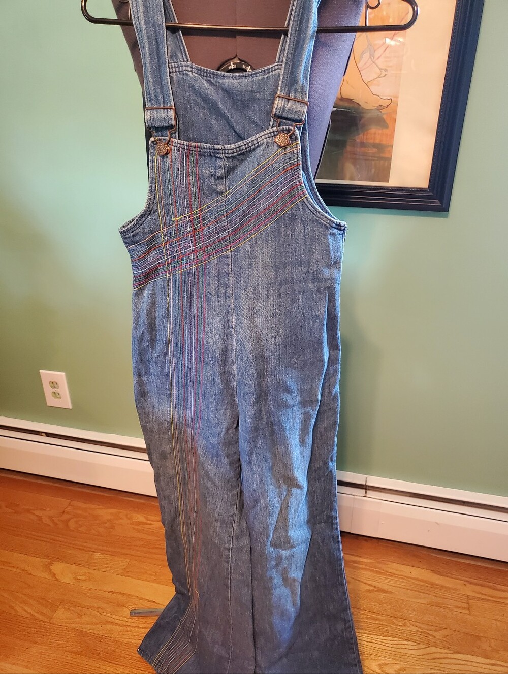 Rare Vintage 70s Rainbow Jean Overalls